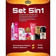 Set Birdnest Sakura BBS 5in1: Cleanser Soap + Booster Serum + Face mist + Suncreen Whitening + FD Ro