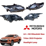 Mitsubishi Triton Head Lamp 2019-2024 Triton Premium Low Spec To High Spec Lampu Depan LED Triton 4x