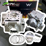 ชุดเสื้อหรีด เสื้อสูบพร้อมฝาสูบRG รุ่นLEAD GIORNO PCX160 ชุดเสื้อลูกฝาหรีด HONDA LEAD ขนาด62-63 ส่งข