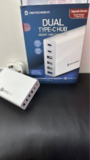 快速充電器 Smart usb & type c hub quick charger 6端口快速充電器