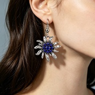 Diamond Edelweiss Earrings Light Luxury High-End Flower Earrings Bavarian Beer Festival Ethnic Style