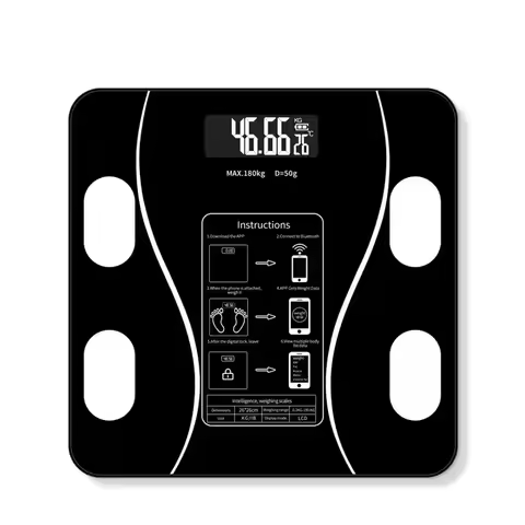 Wholesale Body Fat Weighing Scale LED Glass Power Battery Health Feature Weight Fat Visceral Fat Mus