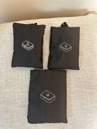 全新正貨無印良品 Muji black gusset case 黑色單層及雙層旅行衣物收納袋 行李箱從此不再混亂