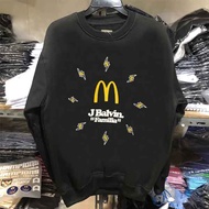 CREWNECK SWEATER McDonald's J Balvin Familia Authentic Employee SWEATSHIRT UNISEX BLACK PREMIUM COTT