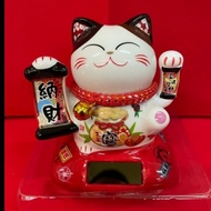 PATUNG KUCING HOKI / PAJANGAN KUCING FULL KERAMIK /SOLAR/ BATTERY A3 - XIEXUA55