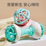 < > Baby Toys Rattle Bell Newborn 0 to Month Baby Grip Training Sand Hammer 4 Biteable Rattle Drum w