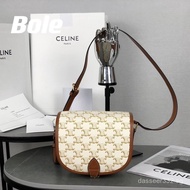 [**Original leather]Celine Celine folco triomphe Saddle bag, shoulder bag, crossbody bag, handbag
