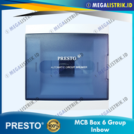 PRESTO FUSE BOX MCB 6 GROUP INBOW / HELES PRESTO RUMAH MCB LISTRIK ISI 6 GRUP / MODUL IB / TANAM / K