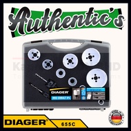 Diager 655C 12PCS Hole Saw Set HSS Cobalt 8% Sizes Ø19-22-25-32-35-38-44-57-68-76MM