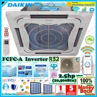 Daikin 2.5hp Ceiling Cassette Air Conditioner FCFC60AV1MF & RZFC60BGVMM & Panel BCR50FMF ((WiFi)) R3