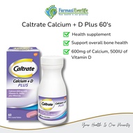 CALTRATE Calcium + D Plus (Calcium 600mg+Vit D3 500iu+minerals)