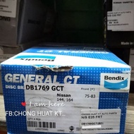 BENDIX GENERAL CT FRONT DISC BRAKE PAD NISSAN URVAN E25