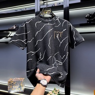 FGD | เสื้อยืดแขนสั้นคอ rund ขอบขาดสำหรับผู้ชายพรีเมียม