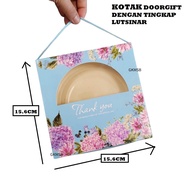 10pcs (Kotak Saje) Doorgift Piring Ada Window (15.6cm x 3cm x 15.6cm) | Kotak Hadiah Kahwin / Aqiqah