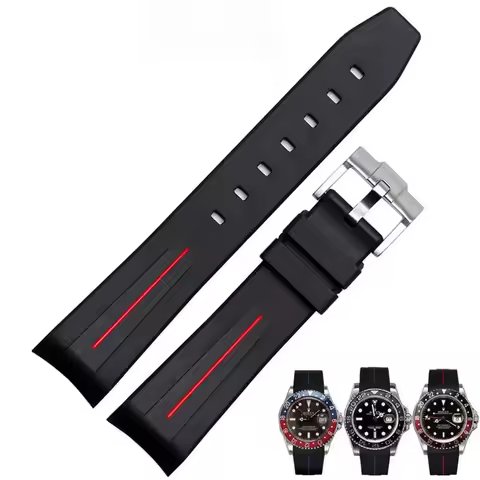 20mm Watch Strap for Omega X Swatch Joint Moonswatch Planet High Quality Rubber Watch Band for Repla