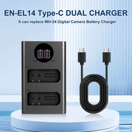 DL-EL14 ที่ชาร์จแบตเตอรี่ USB ทวิน แทน MH-24 สำหรับ EN-EL14 EN-EL14a แบตเตอรี่สำหรับ Nikon D5300 D34