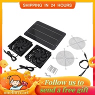 Onebuycart Solar Powered Exhaust Fan Professional Monocrystalline Silicon Efficient for Greenhouse S