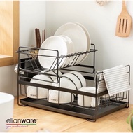 Elianware Stainless Steel Dish Rack Drainer Kitchen Bowl Drainer Rack Kitchen Rack E-9507