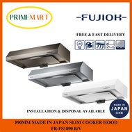 FUJIOH FR-FS1890 R/V 890MM SLIM COOKER HOOD - 3 YEAR FUJIOH WARRANTY + FREE DELIVERY