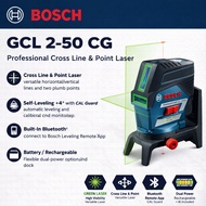 [ BOSCH ] (GCL 2-50 CG) Cross Line & Point Laser | Green Laser | Bluetooth