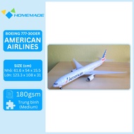 Boeing 777-300ER American Airlines Commercial Airplane Paper Model Kit