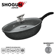Shogun Senjo Plus 30cm Stir fry Wok with Glass Lid with Induction