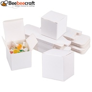 60pcs Kraft Paper box Square White 5x5x5cm