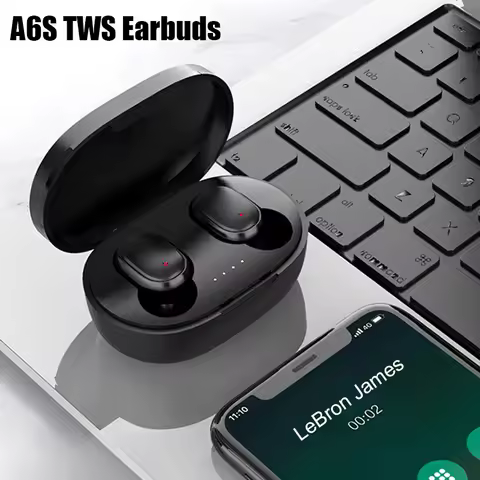 Bluetooth Earphone A6S Sport Wireless Headphones Stereo Headset TWS Earbuds with Microphone for Ipho