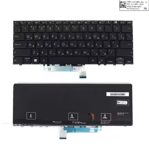 RU Laptop Keyboard for Asus ExpertBook B5 B5302FE B5302CE B5302CA Gray with Backlit and Small Enter