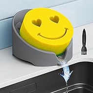 NiHome Silicone Sponge Holder Compatible with Scrub Daddy Mommy Sponges for Kitchen & Bathroom, Auto