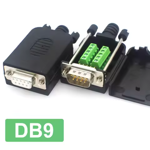 RS232 RS485 DB9 Connector D-SUB 9 Pin Male Female Plug Custom Breakout Terminals White Glue Wire Sol