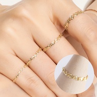 HELENE Shiny Chain Gold Ring 14K 18K