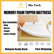 NioTech Memory Foam Topper Mattress King Queen Single Super Single Foldable Mattress Protector Pillo