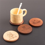 JASTER (1PCS free logo) Wood Coaster Beech Circle Cup Mat 90MM*90MM