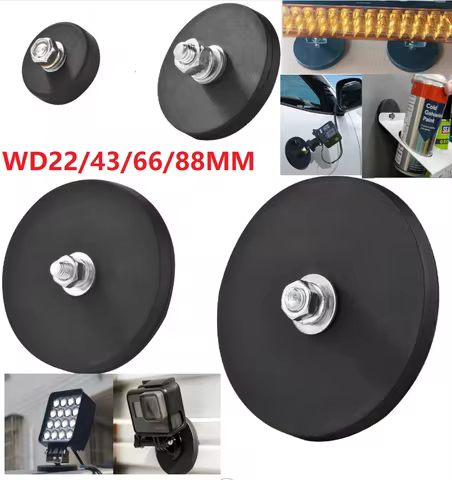 1PC 88/66/43/22mm M8/M6/M4 Bolt Magnetic Base Mount Bracket Clamp LED Work Light Bar Holder SUV Offr