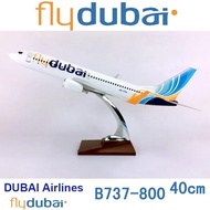 *𝙁𝙍𝙀𝙀 𝙆𝙀𝙔𝘾𝙃𝘼𝙄𝙉*40CM 1:111 Fly Dubai Boeing B737-800 Airlines Metal Aircraft Replica Diecast Collecti