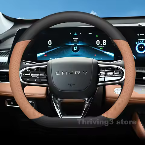 Leather Car Steering Wheel Cover For Chery Tiggo 2 3 5 6 7 8 Pro jaecoo j7 phev omoda 5 E5 arrizo 5 