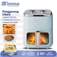 SIMMO Air Fryer oil-free fryer Machine Visible Window 8L Large Capacity Multi-functional Easy Cleani