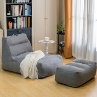 Oversized Bean Bag Sofa Chair With Ottoman For Adults, Comfy Reading Chair For Bedroom, Modern Lazy 