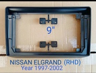 กรอบจอแอนดรอยด์ หน้ากากวิทยุ หน้ากากวิทยุรถยนต์ NISSAN ELGRANDปี1997-2002 สำหรับติดตั้งจอ Android 9"