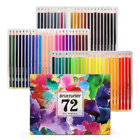 72 Colors Brutfuner Oil Color Pencils Color Pencil Set OILY Drawing Colored Wood Colour Coloured Pen