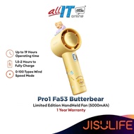Jisulife Pro1 FA53 Limited Edition Butterbear 100 Speed Strong Wide Wind Portable Handheld Fan Blade