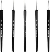 XDT#725 Tiny Detail Artist Paint Brush 5 Piece Set, Fine Pointed Tip Paint Brush #00000 for Micro Pa