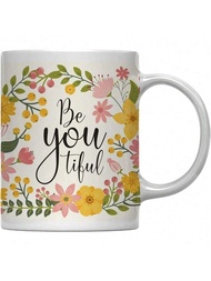 1pc11oz Multiple Styles To Choose From Water Cups, Ceramic Mugs, Wreath Element Water Cups, With Han