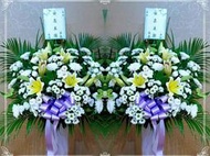 三峽/土城/中和/永和/花店【gfg605】告別式/喪禮/弔唁花籃(1對/2個)~家祭.公祭.靈堂.出殯花籃