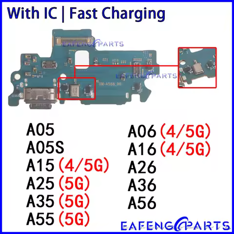 Usb Dock Charger Ports for Samsung Galaxy A06 A16 A05 A05S A35 A55 A15 A25 A26 A36 A56 4G 5G with IC