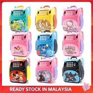 ATM Ketas Bag pack Kids Schoolbag ATM Machine Tabung Simpanan Safe Box Tabung password Mini ATM