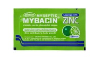 Mybacin Zinc มายบาซิน เม็ดอมผสมซิงค์ รสเลม่อน/รสส้ม (1 ซอง/10 เม็ด)