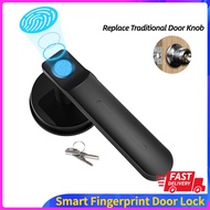 Smart Fingerprint Door Lock,Keyless Entry Door Lock with Handle,Biometric Door Lock,Room Door Lock for Home Office