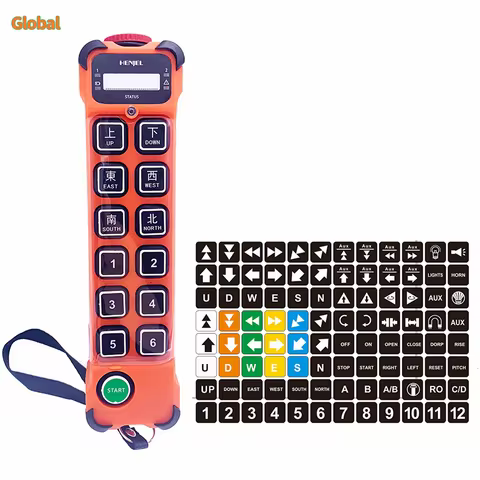 H212 12 Buttons Double Speed Industrial Wireless Radio Crane Remote Control Switches Overhead Bridge